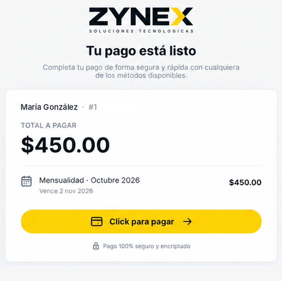 Portal de pago del cliente